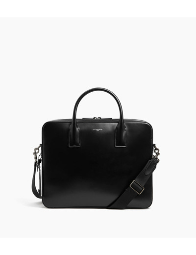 Porte documents slim 14" Emile en cuir lisse business effet box