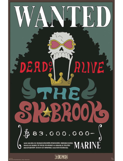 [POSTER] ONE PIECE - Poster Maxi (91,5 x 61 cm) - Wanted Brook