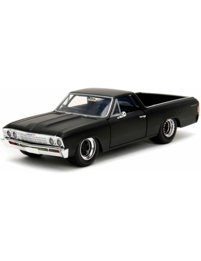 Jada - Fast and Furious 1967 El Camino, 253203086, extrait du Film Fast and Furious 10, moulé sous Pression, échelle 1:24, Dominic Toretto, Convient à partir de 8 Ans, Noir