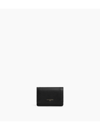 Petit porte cartes à rabat Louison en cuir grainé