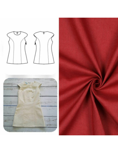 Christine Charles – Kit Couture Robe Yselda Uni Couleur Bordeaux